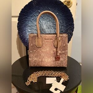 Michael Kors Shimmer Snakeskin Crossbody